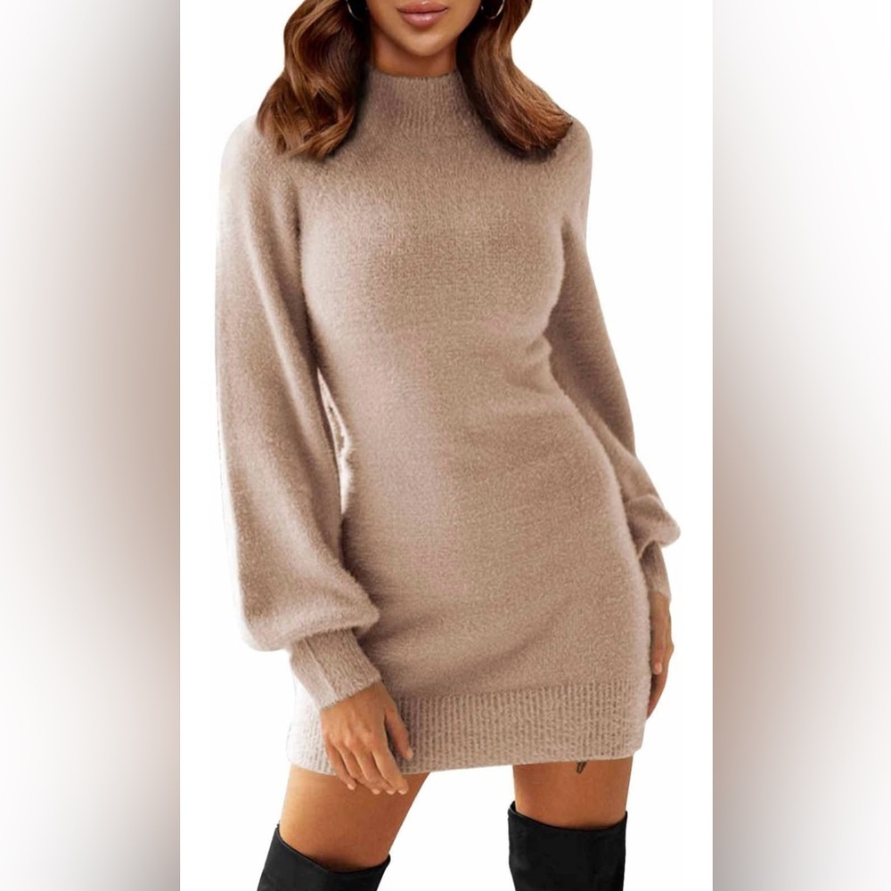 Mock Neck Sweater Dress